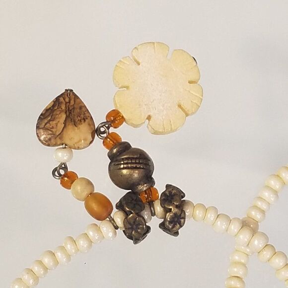 Iris Lane Necklace 1980s Designer Signed One of a Kind Vintage Beach Boho - Picture 12 of 12